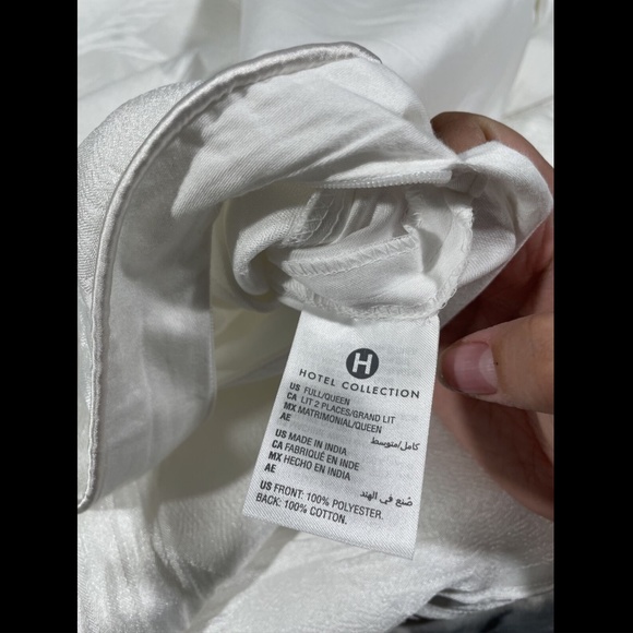 NEW $335 Hotel Collection Olympia [ Full/Queen ] Duvet Cover White‎ #D283 - Picture 7 of 11